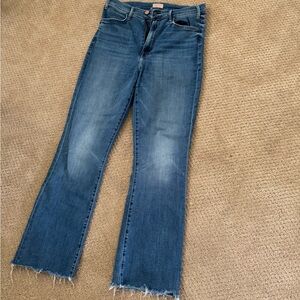 MOTHER  The Hustler Ankle Fray Jeans